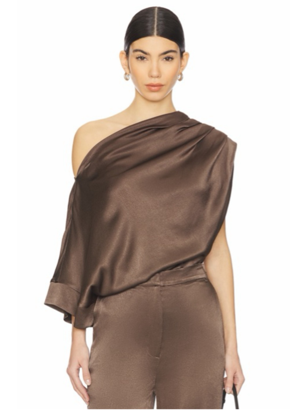 Nonchalant Label Kenzie Top in Chocolate NWT Sz M